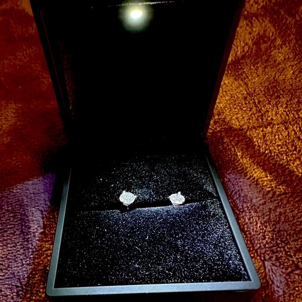 New diamond stud earrings